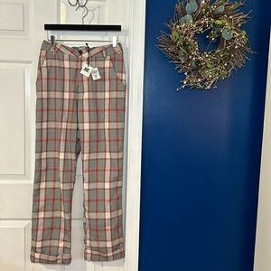 NWT Women’s Melody Ehsani YD Multi Color Plaid Pants Size Small